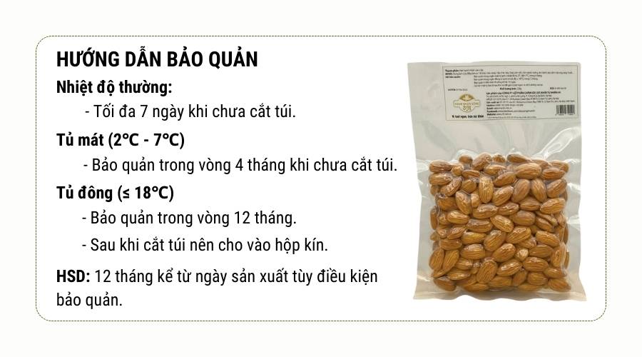 Cách bảo quản hạt hạnh nhân tươi