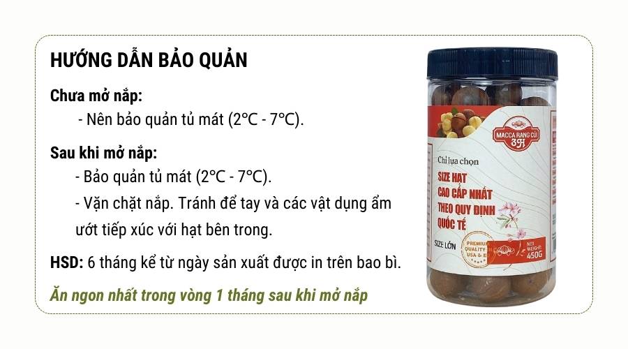 Cách bảo quản hạt Macca rang củi