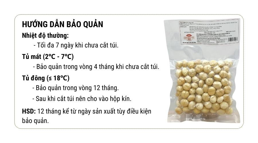 Cách bảo quản hạt macca tươi