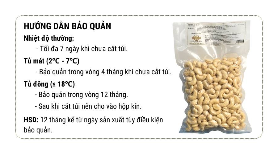 Cách bảo quản hạt điều tươi